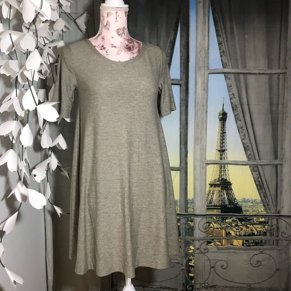Marled Green Heather Swing Dress